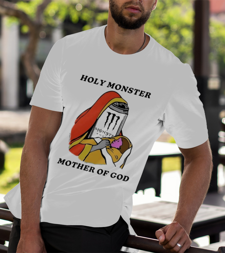 Holy Monster Mother Of God Energy Drink Can T-Shirt