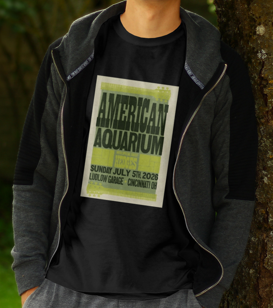 American Aquarium With Special Guest Hedges At Ludlow Garage Cincinnati OH July 5 2026 T-Shirt