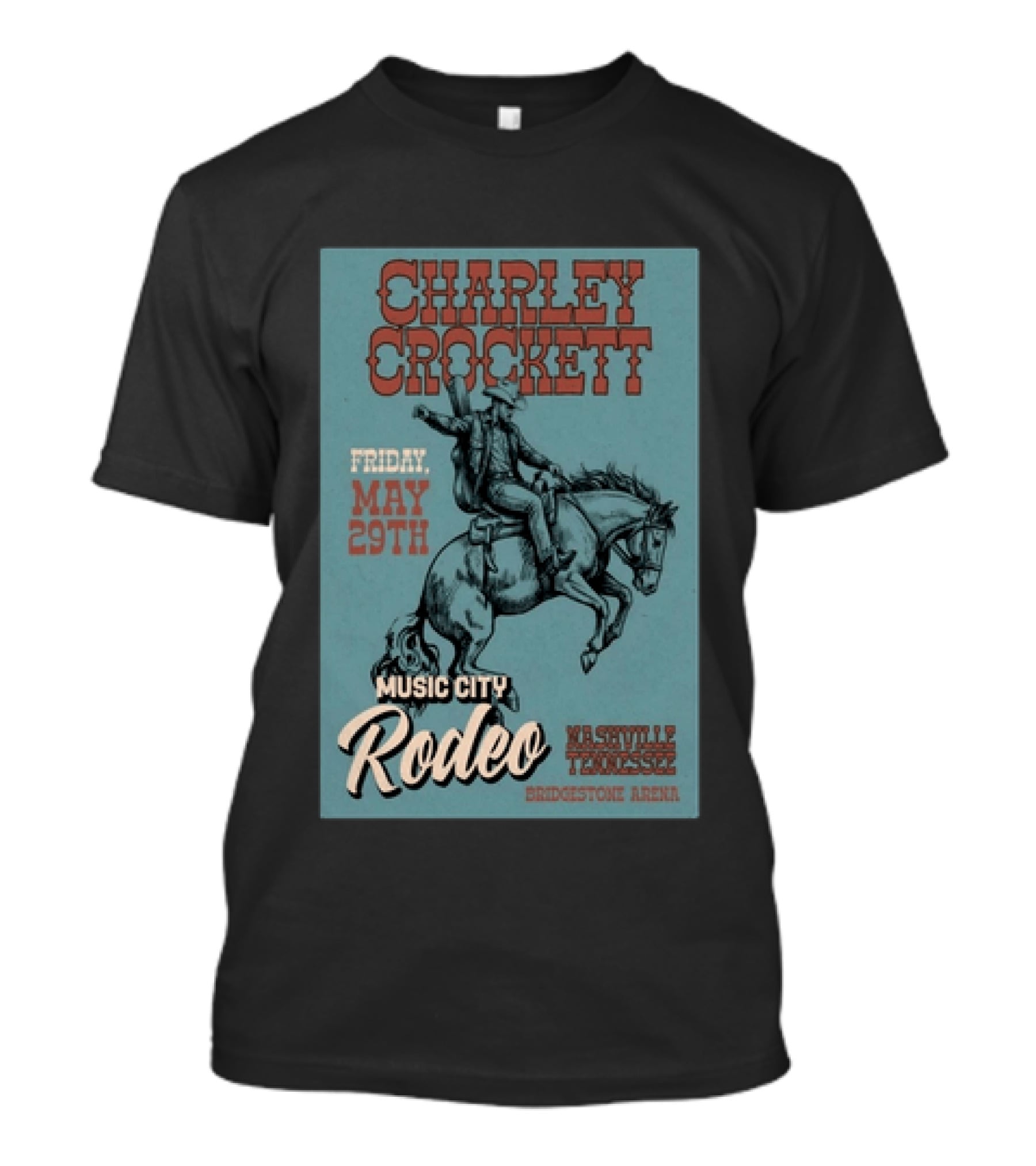 Charley Crockett Music City Rodeo Bridgestone Arena Nashville Tennessee May 29th T-Shirt