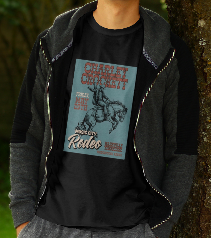 Charley Crockett Music City Rodeo Bridgestone Arena Nashville Tennessee May 29th T-Shirt
