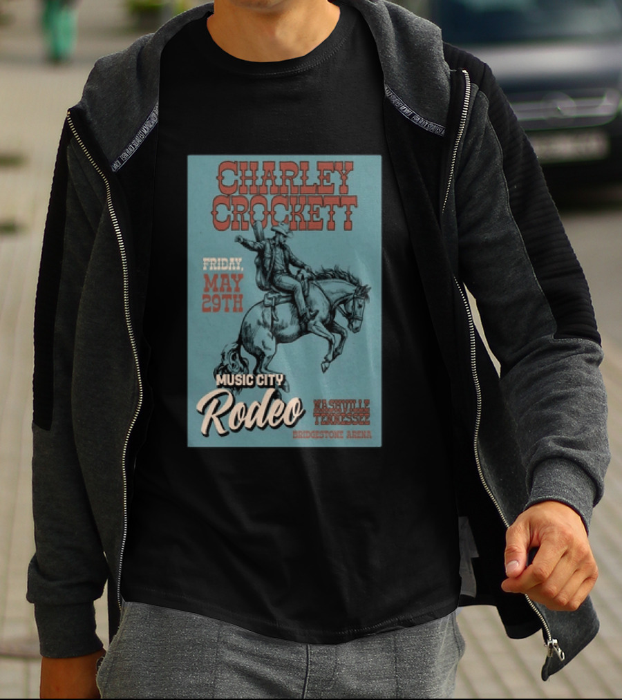 Charley Crockett Music City Rodeo Bridgestone Arena Nashville Tennessee May 29th T-Shirt