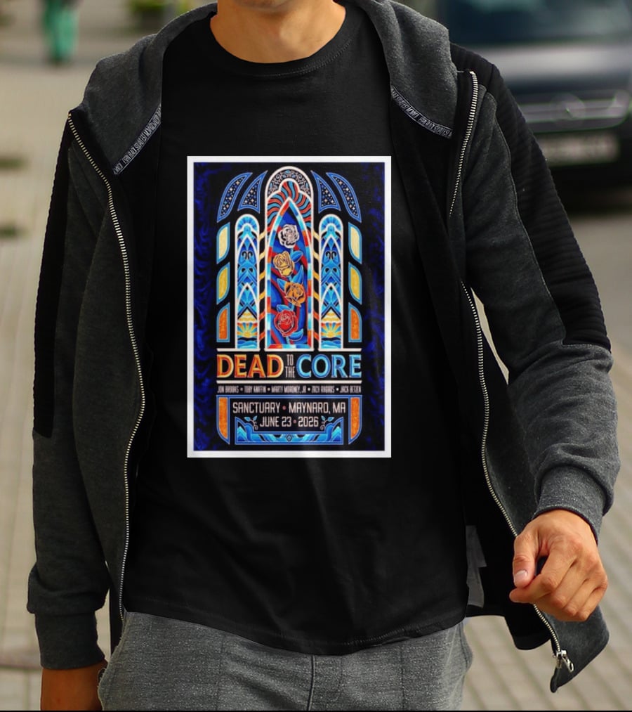 Dead To The Core Sanctuary Maynard MA June 23 2026 Floral Stained Glass T-Shirt