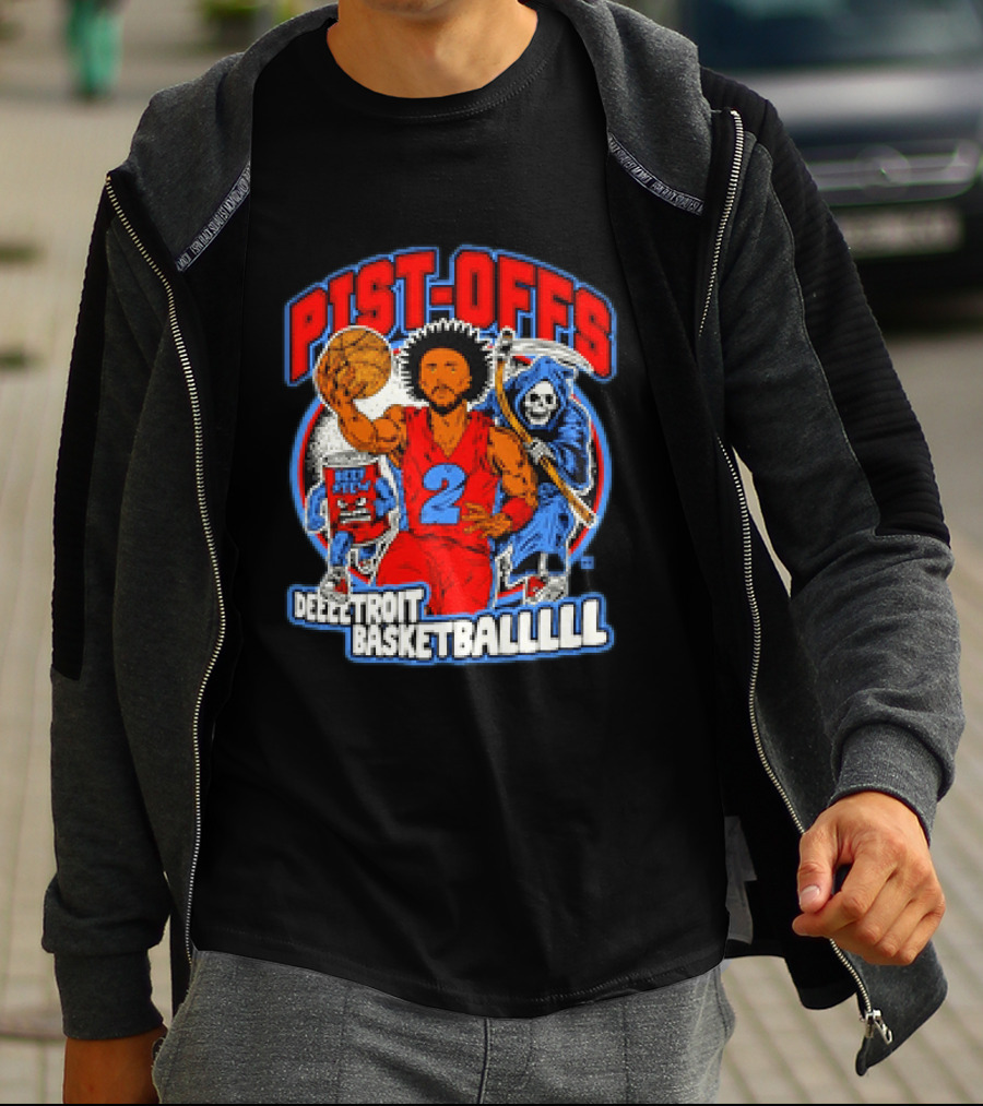 Pist Offs Detroit Basketball Player With Grim Reaper And Beer Keg T-Shirt