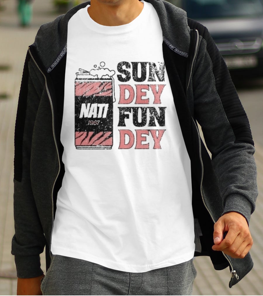 Nati Sunday Funday Cincinnati Bengals Tiger Stripes Football Fan Gear T-Shirt