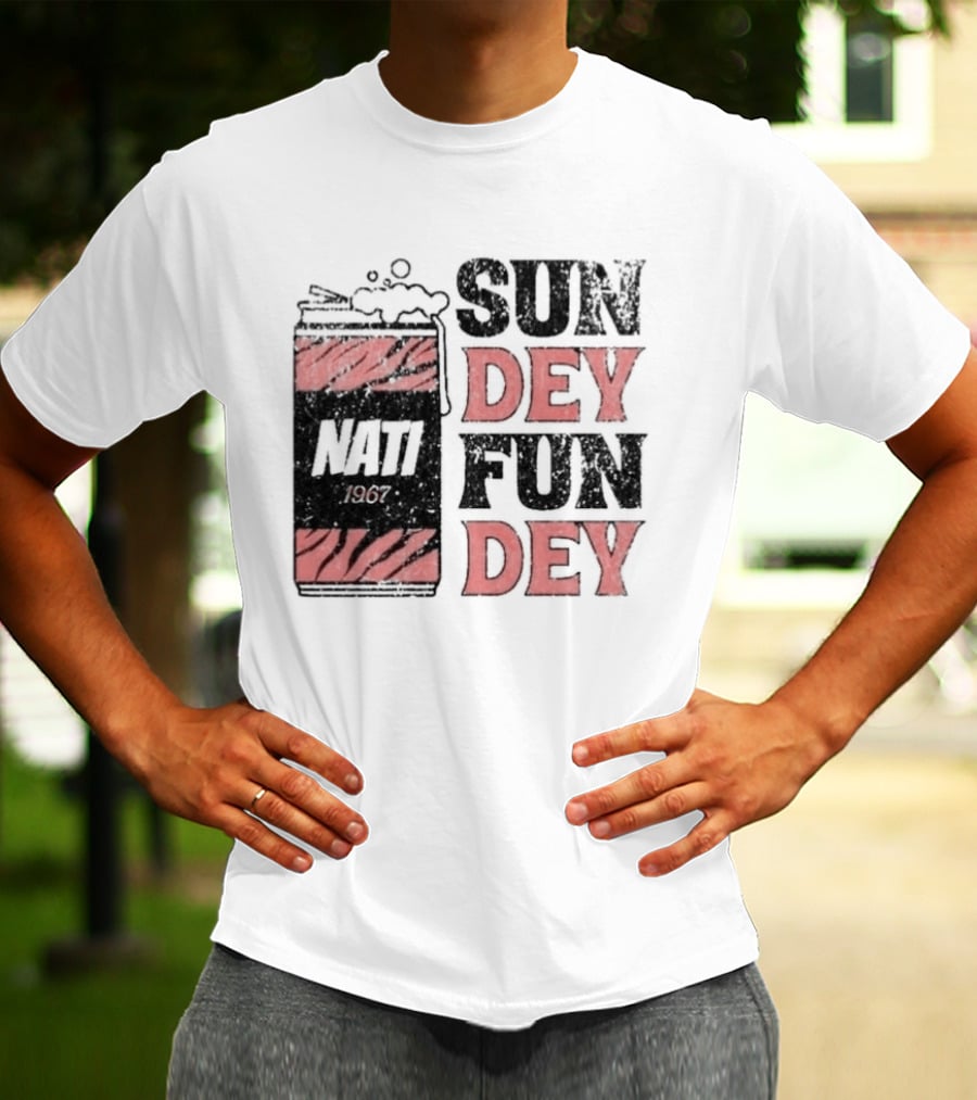 Nati Sunday Funday Cincinnati Bengals Tiger Stripes Football Fan Gear T-Shirt