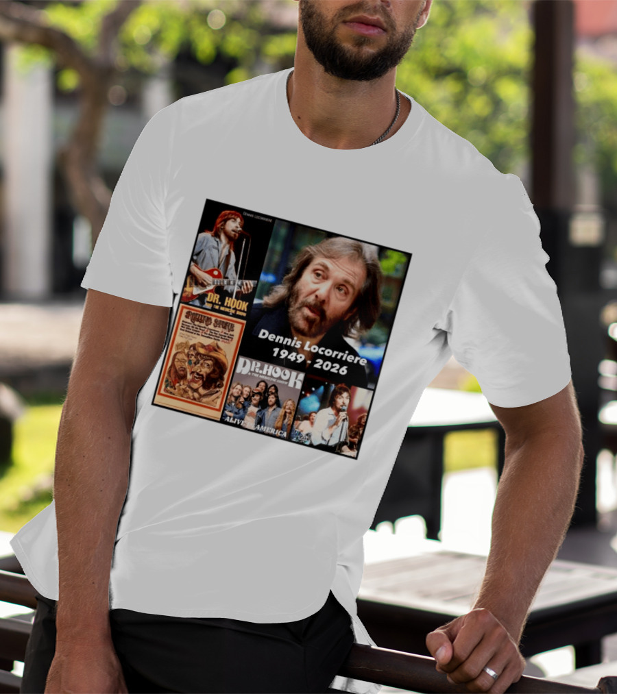 Dennis Locorriere Dr. Hook The Medicine Show 1949 2026 Alive America Rolling Stone T-Shirt