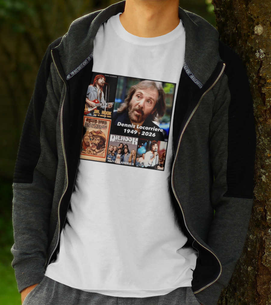 Dennis Locorriere Dr. Hook The Medicine Show 1949 2026 Alive America Rolling Stone T-Shirt