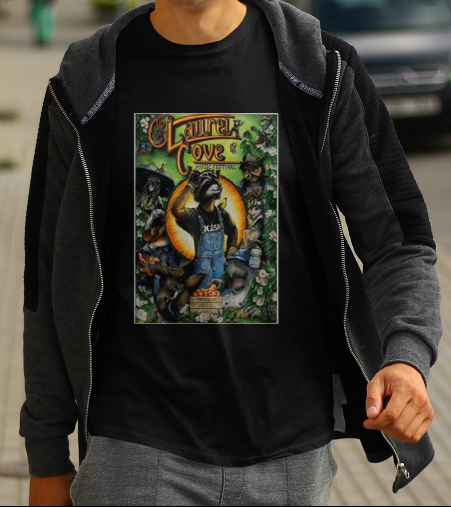Laurel Cove Music Festival Pineville KY June 11 13 2026 Tour Animals With Instruments T-Shirt