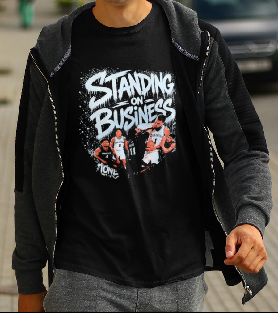 San Antonio Spurs Standing On Business Basketball Team T-Shirt
