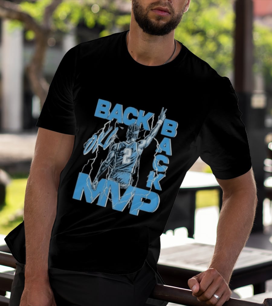 Back To Back MVP Shai Gilgeous Alexander Lightning Number 2 T-Shirt
