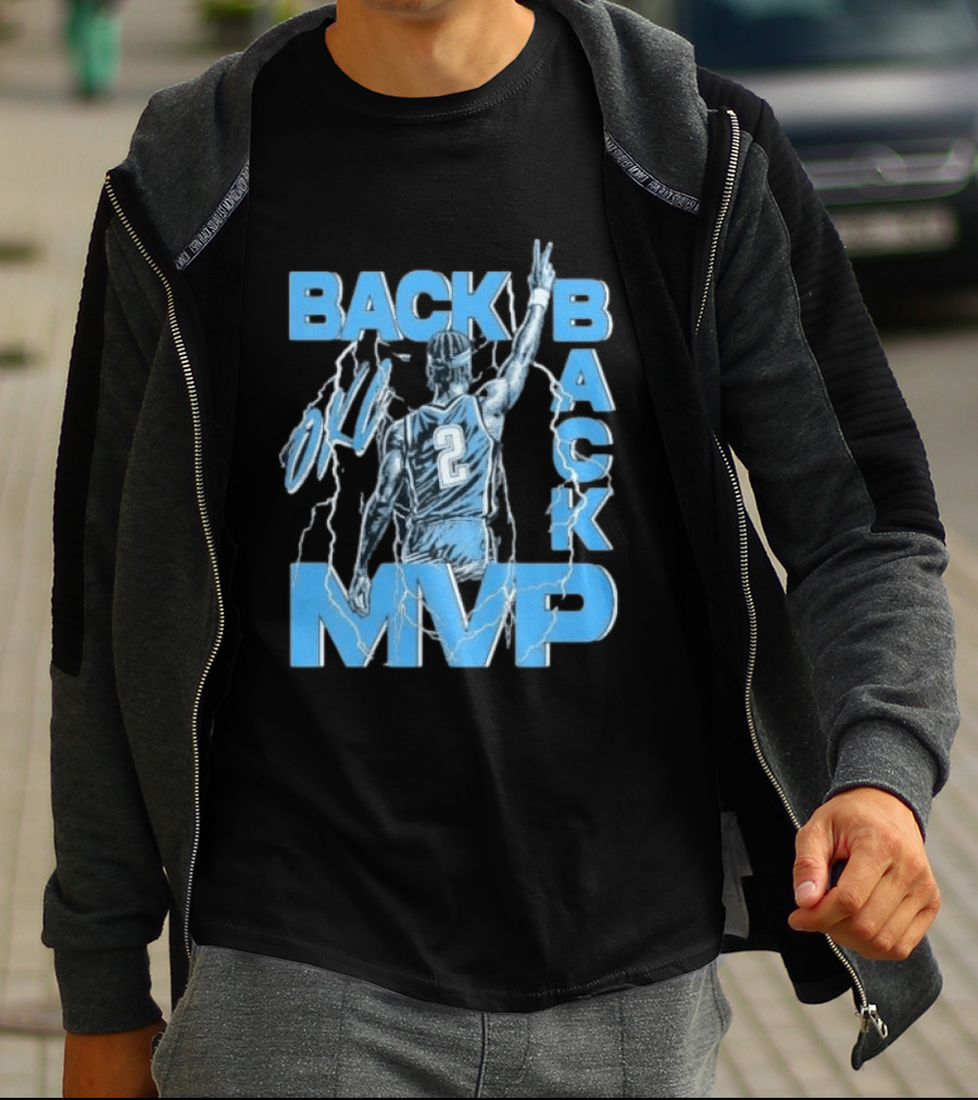 Back To Back MVP Shai Gilgeous Alexander Lightning Number 2 T-Shirt