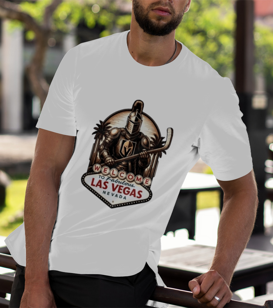 Vegas Golden Knights Welcome To Fabulous Las Vegas Nevada Hockey Knight T-Shirt