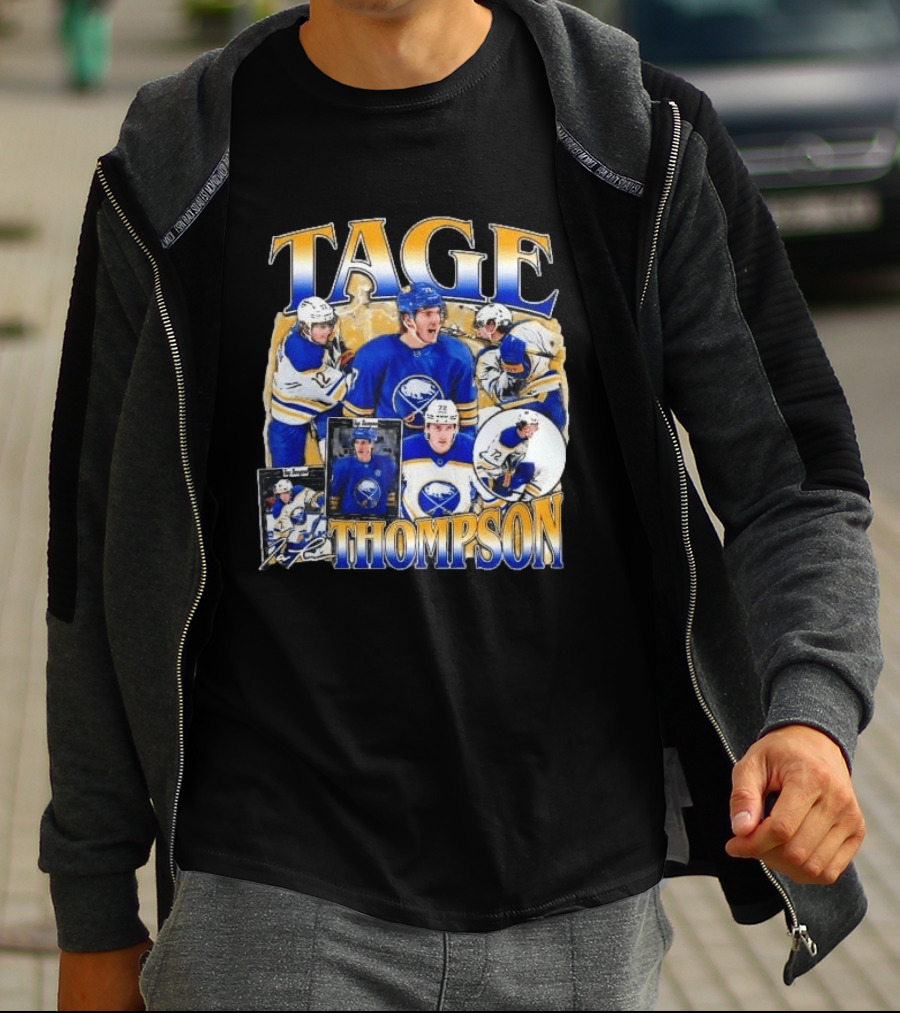 Tage Thompson Buffalo Sabres Hockey Collage T-Shirt