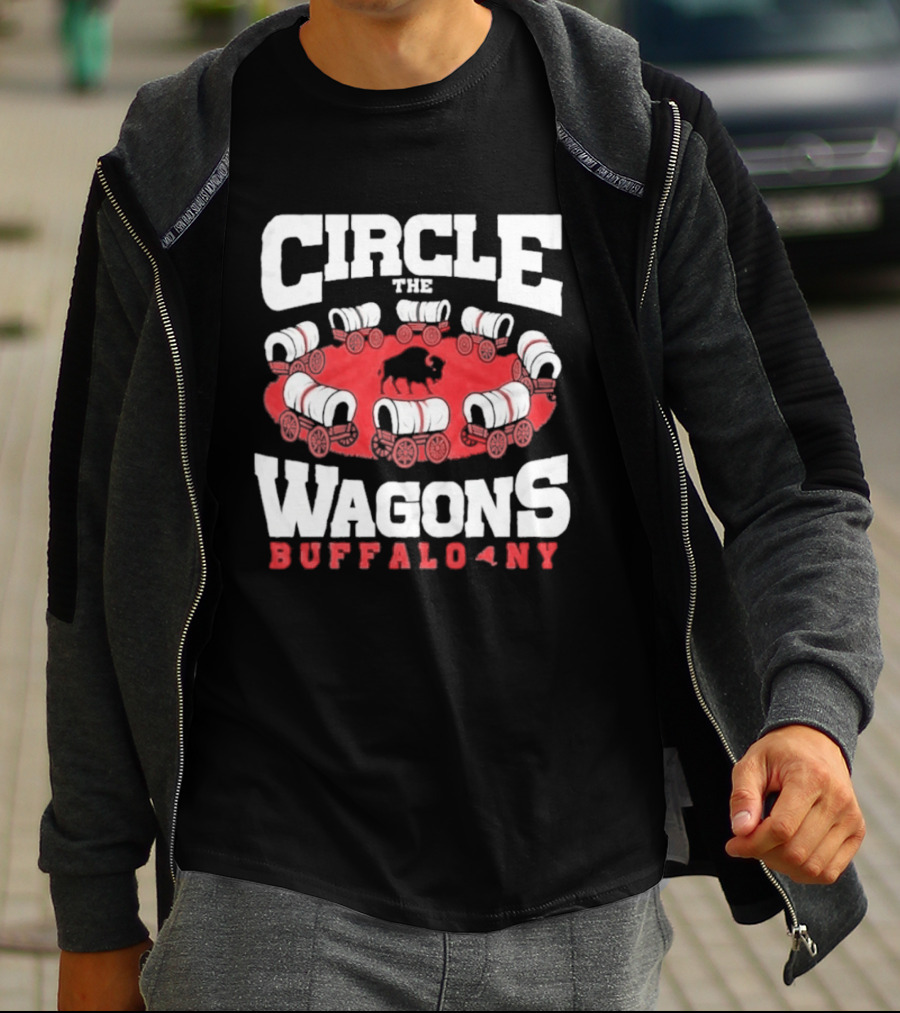 Circle The Wagons Buffalo NY Bills Football T-Shirt