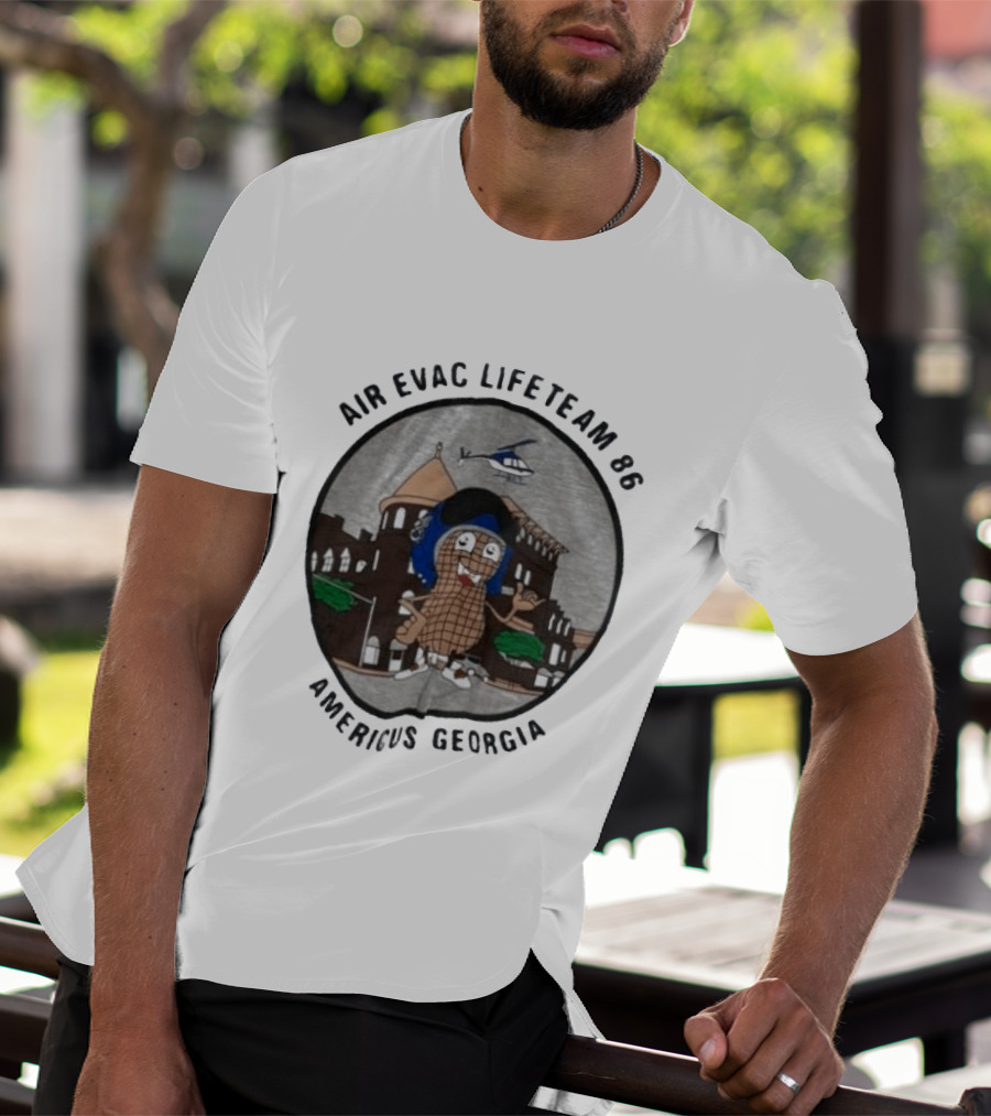 Air Evac Lifeteam 86 Americus Georgia Helicopter Peanut T-Shirt