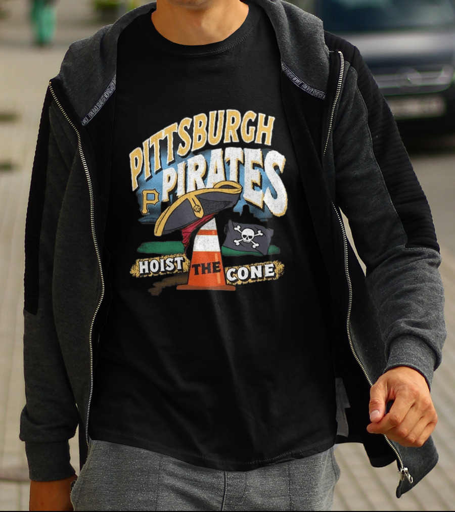 Pittsburgh Pirates Hoist The Cone Skull Flag T-Shirt