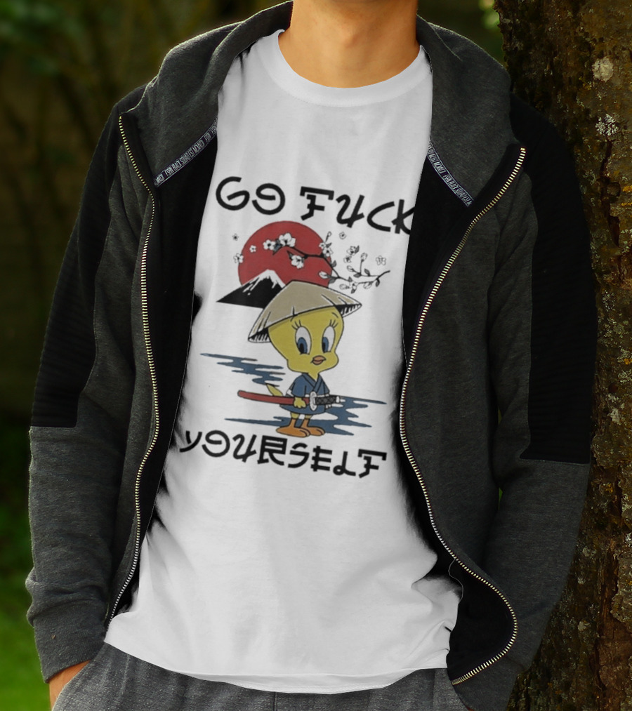Looney Tunes Tweety Bird Samurai Go Fuck Yourself T-Shirt