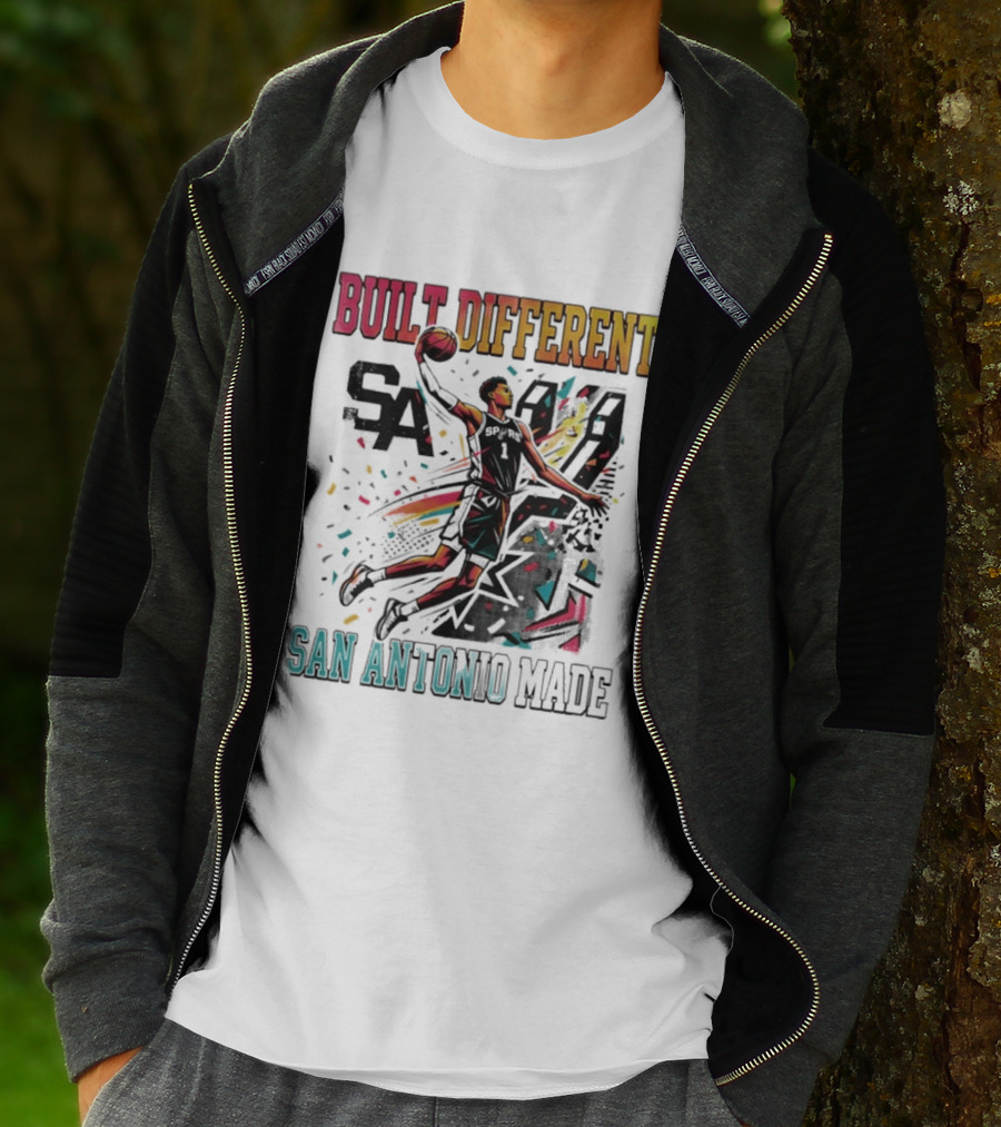 Built Different Victor Wembanyama San Antonio Made Spurs Basketball 2026 T-Shirt