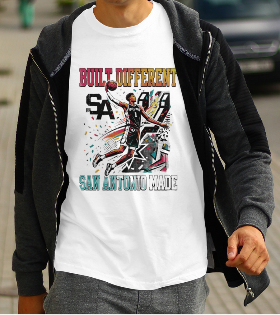 Built Different Victor Wembanyama San Antonio Made Spurs Basketball 2026 T-Shirt