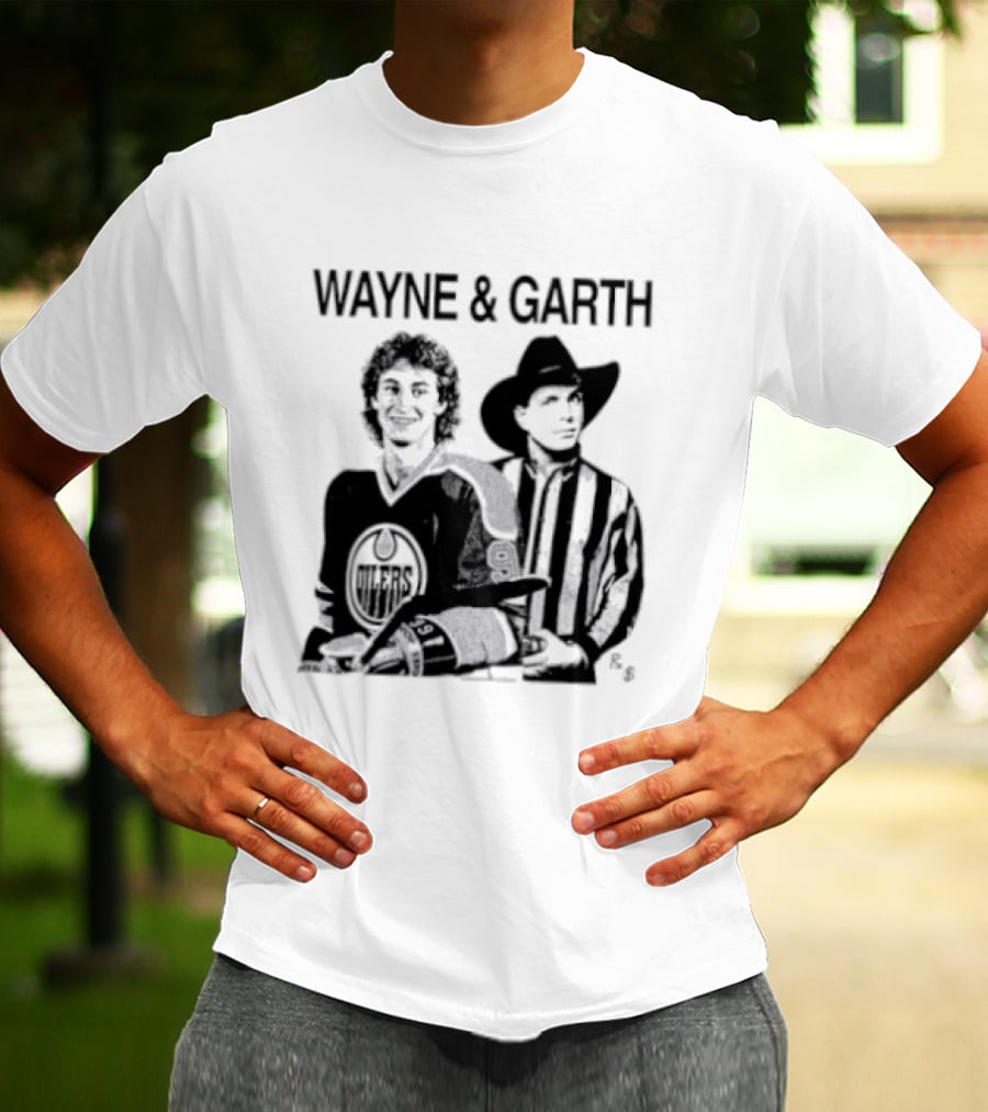 Wayne And Garth Hockey Cowboy Fusion T-Shirt