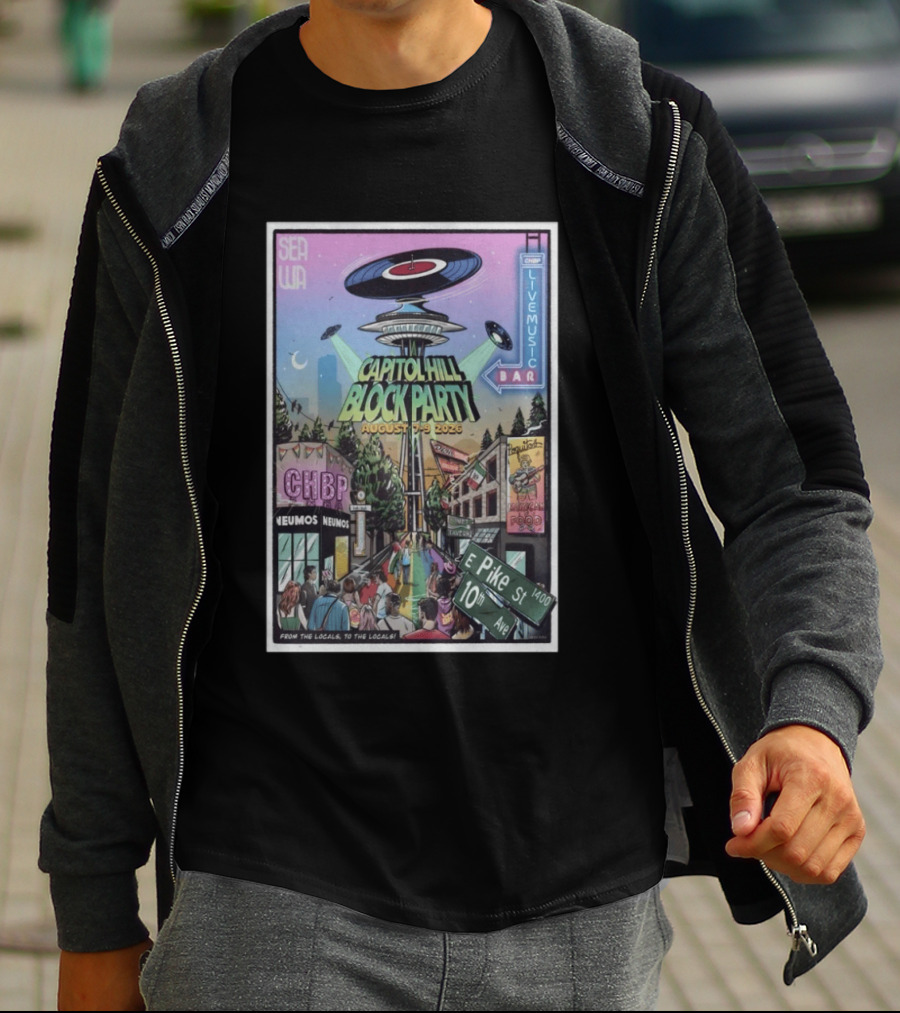 Capitol Hill Block Party 2026 Seattle Live Music August 5 9 T-Shirt
