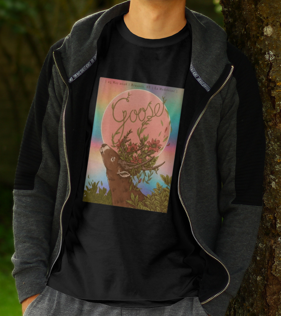 Goose Brussels BE La Madeleine May 25 2026 Deer With Blossoms T-Shirt