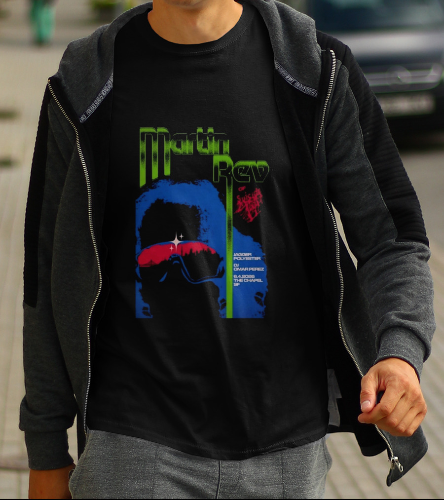 Martin Rev Suicide 6 4 2026 The Chapel SF Jagger Polyester DJ Omar Perez T-Shirt