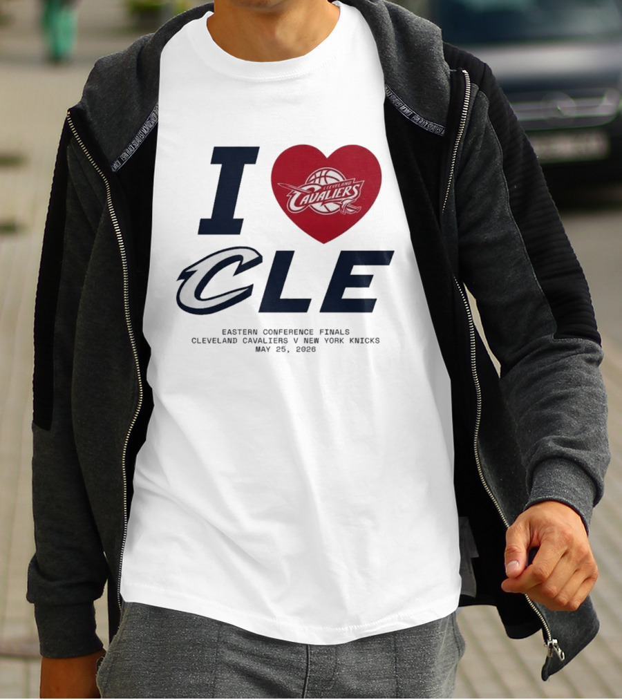 I Love CLE Eastern Conference Finals Cleveland Cavaliers Vs New York Knicks May 25 2026 T-Shirt