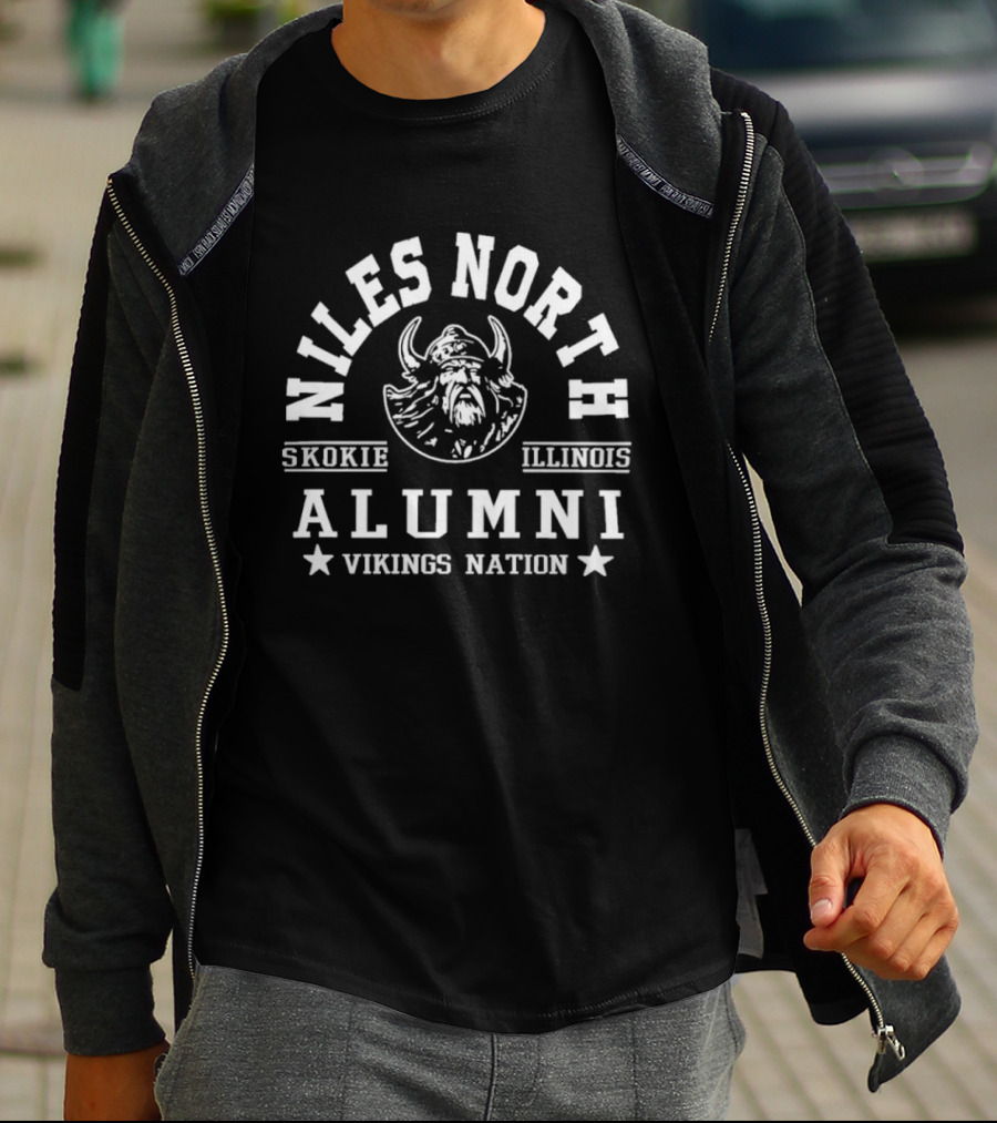 Niles North Skokie Illinois Alumni Vikings Nation T-Shirt