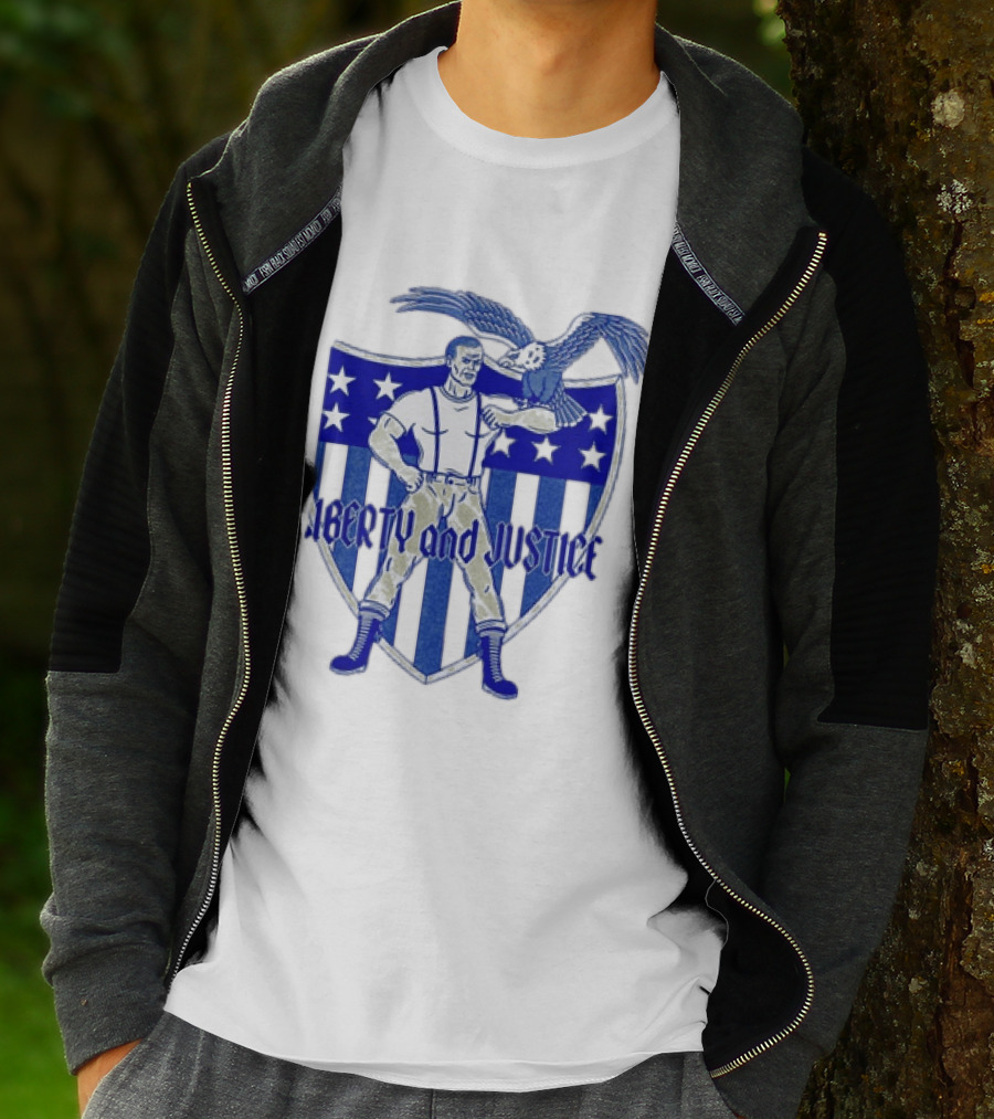 Liberty And Justice Eagle Shield Patriotic T-Shirt