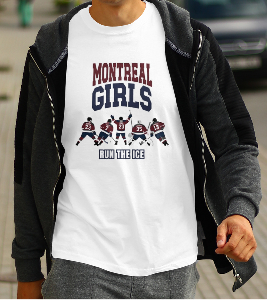 Montreal Girls Run The Ice Hockey Team Sport Enthusiasts T-Shirt