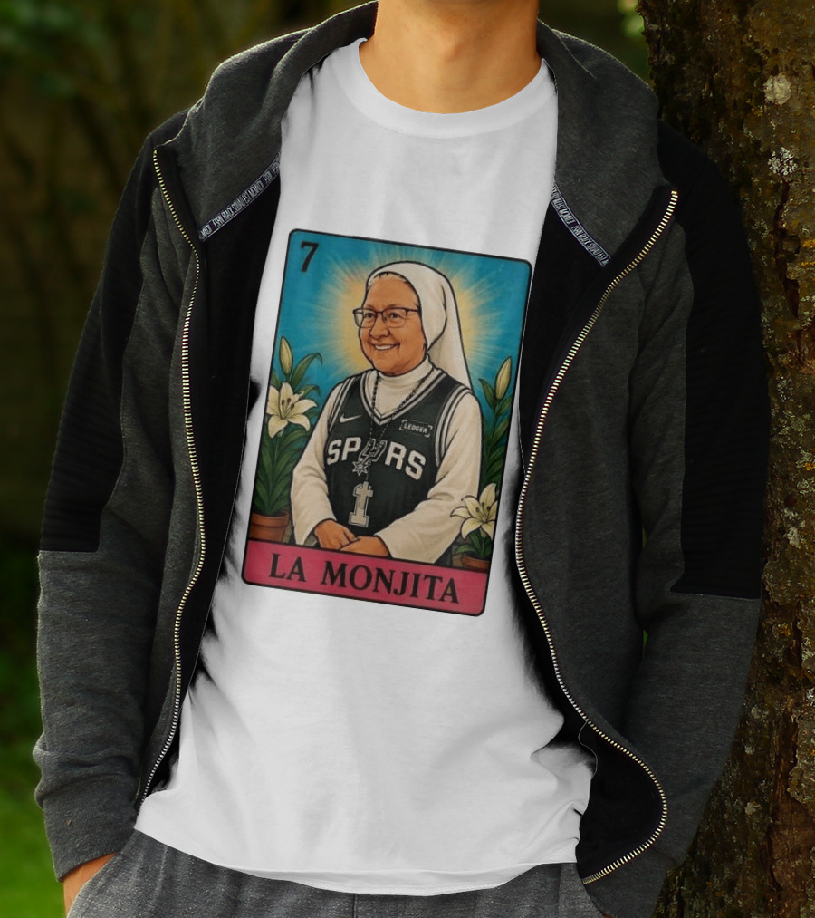 Salesian Sisters La Monjita Spurs Basketball Legend T-Shirt