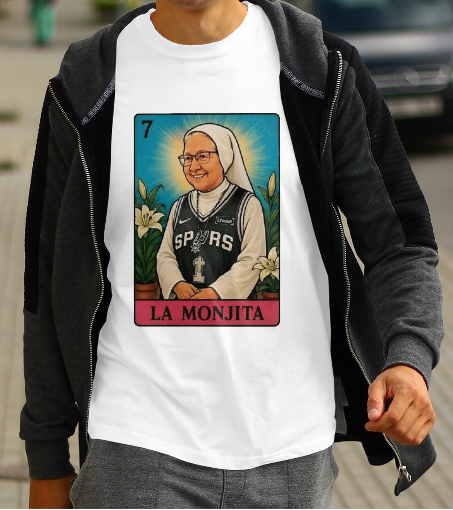 Salesian Sisters La Monjita Spurs Basketball Legend T-Shirt