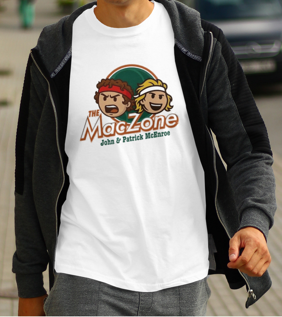 The MacZone John & Patrick McEnroe Cartoon Faces T-Shirt