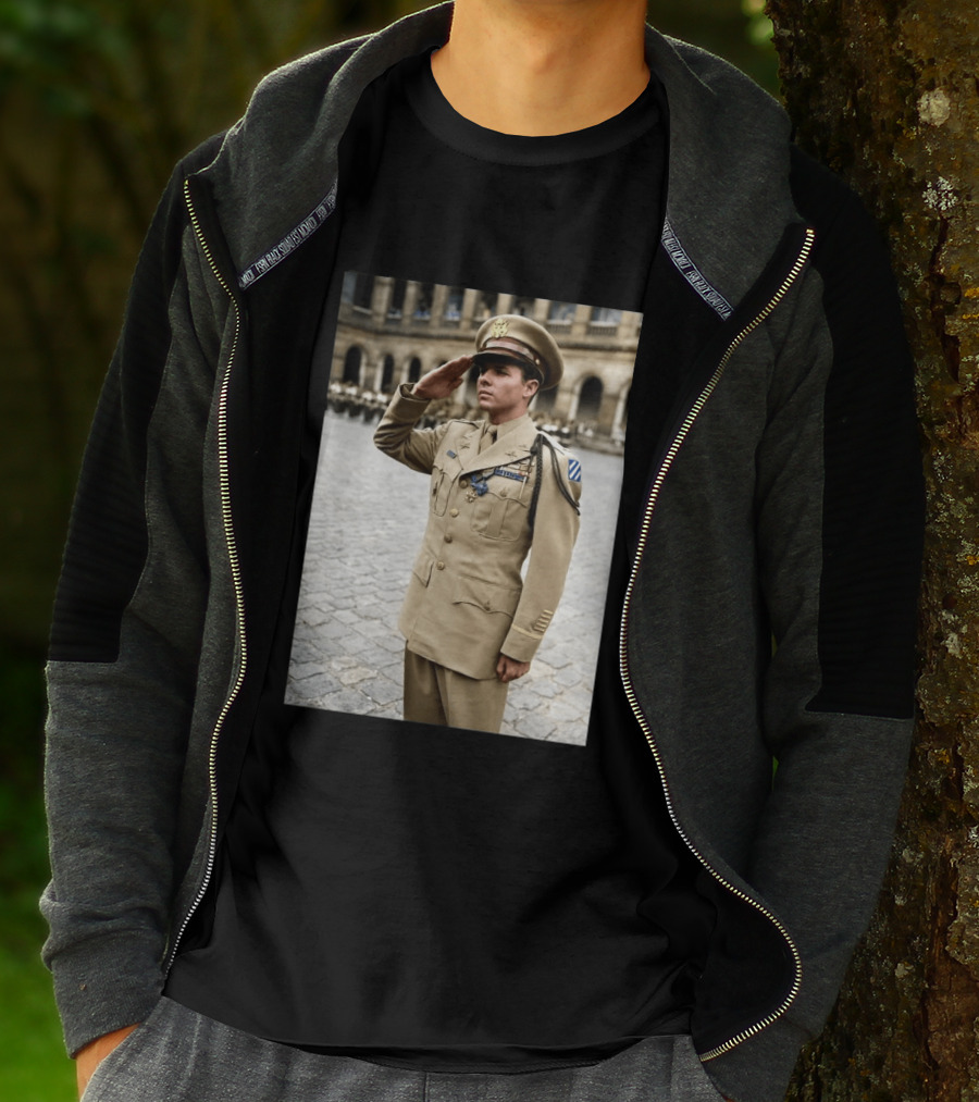 Audie Murphy The Boy Who Wouldn't Die May 28 1971 Plane Crash Hero 45 T-Shirt
