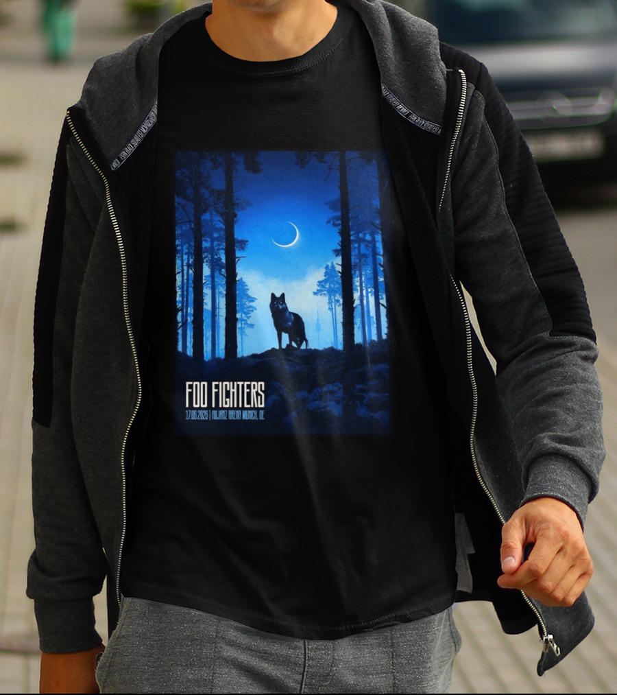 Foo Fighters 17 June 2026 Allianz Arena Munich Germany The Wolf T-Shirt