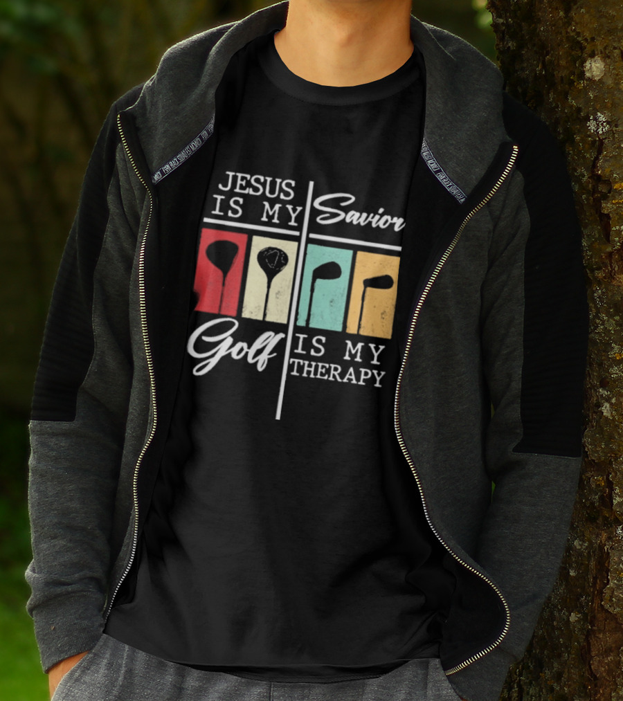 Jesus Is My Savior Golf Club Therapy T-Shirt