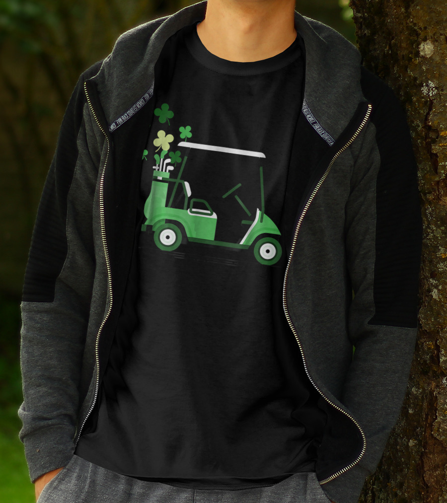 Golf Cart Shamrock Happiness T-Shirt
