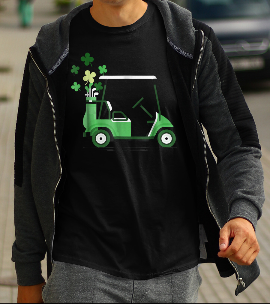 Golf Cart Shamrock Happiness T-Shirt
