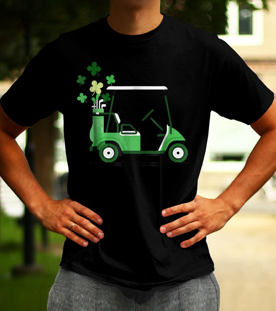 Golf Cart Shamrock Happiness T-Shirt