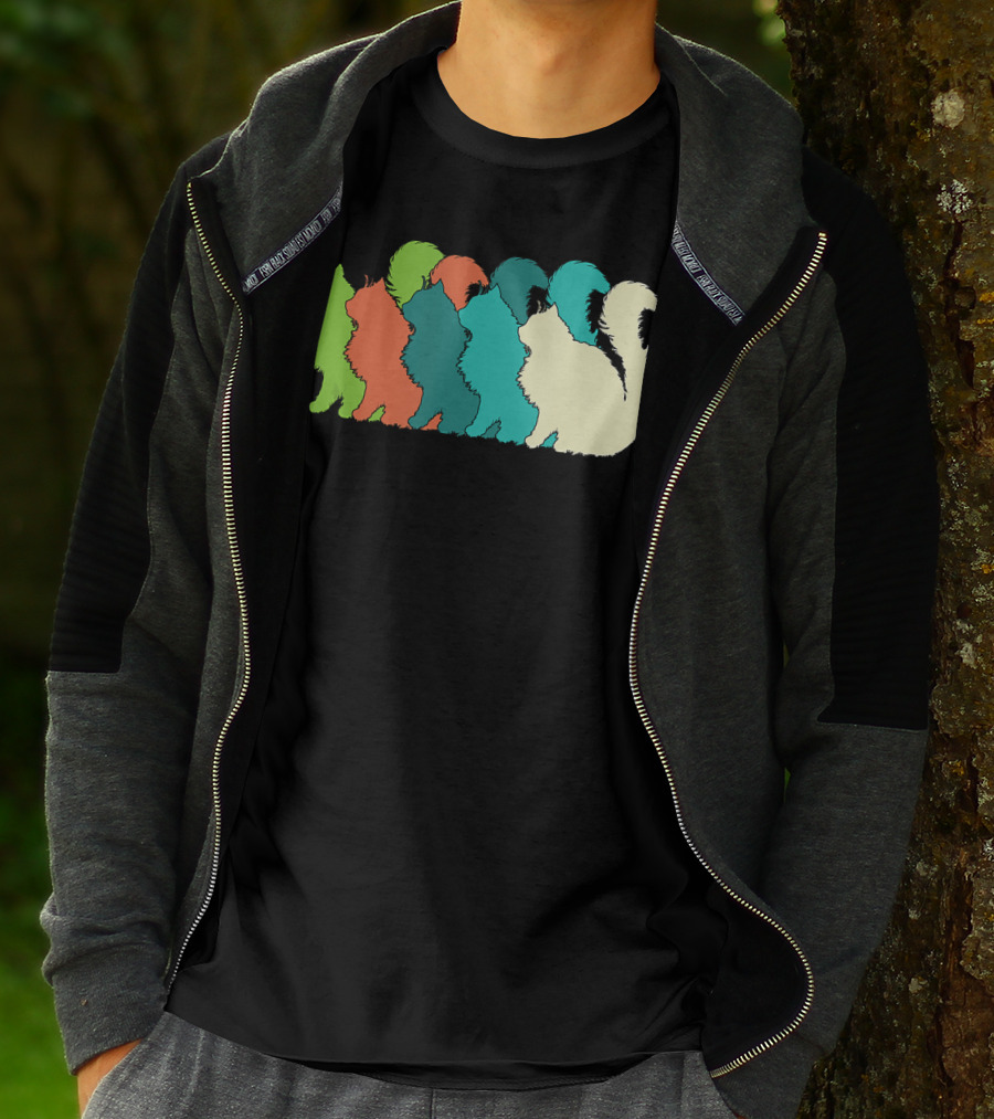 Cat Silhouettes For The Love Of Cats Womens Girls Cat Lover T-Shirt