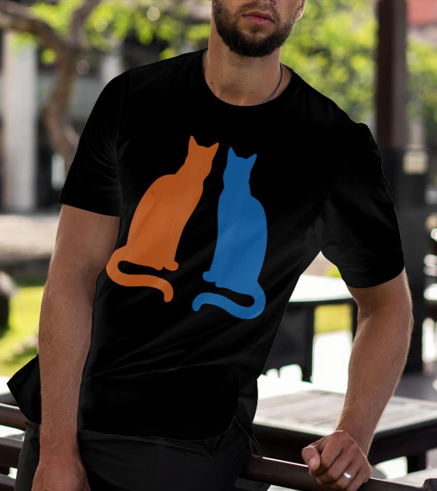 Surviving Cat Support Animals Silhouette Duo T-Shirt