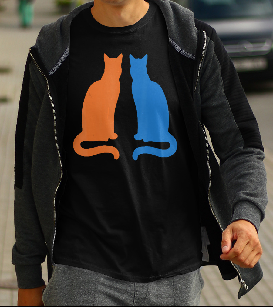 Surviving Cat Support Animals Silhouette Duo T-Shirt