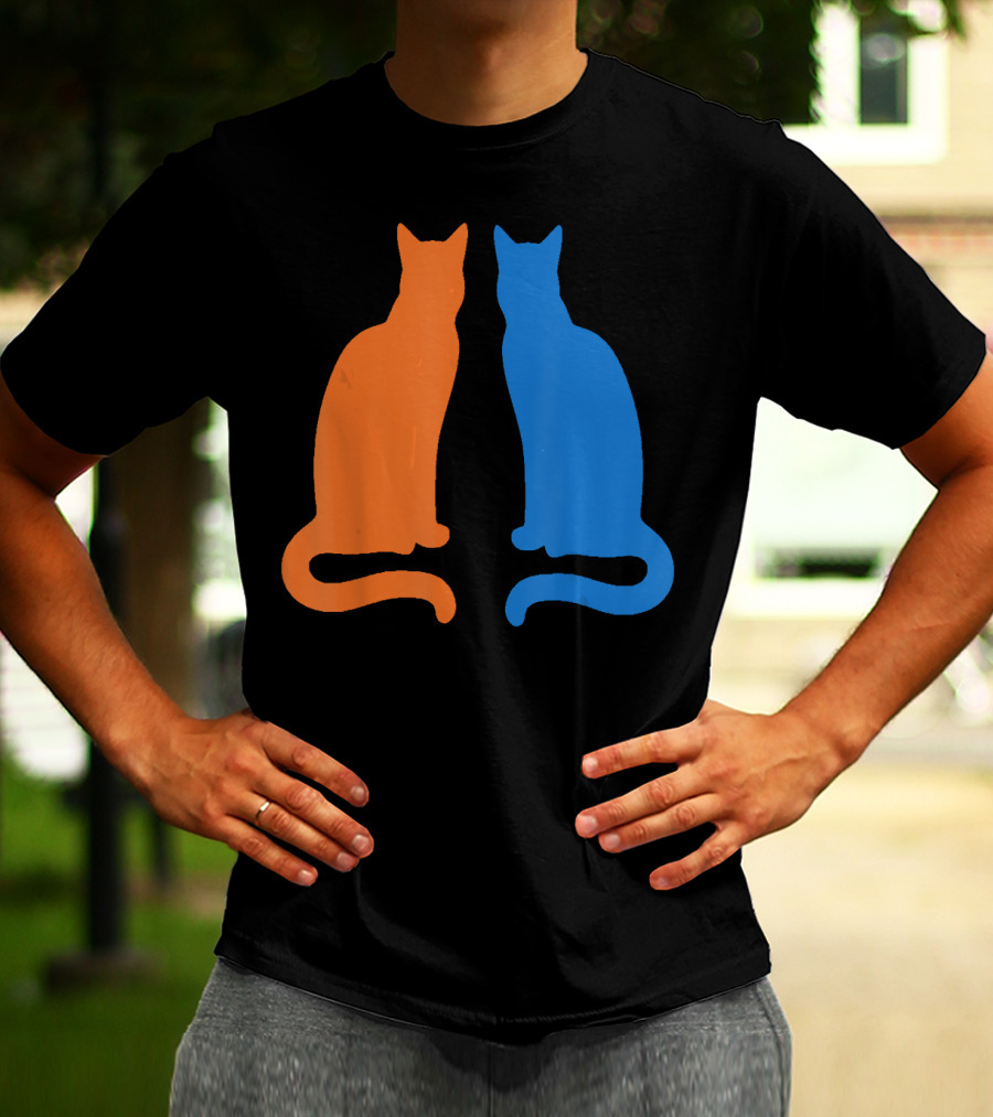 Surviving Cat Support Animals Silhouette Duo T-Shirt