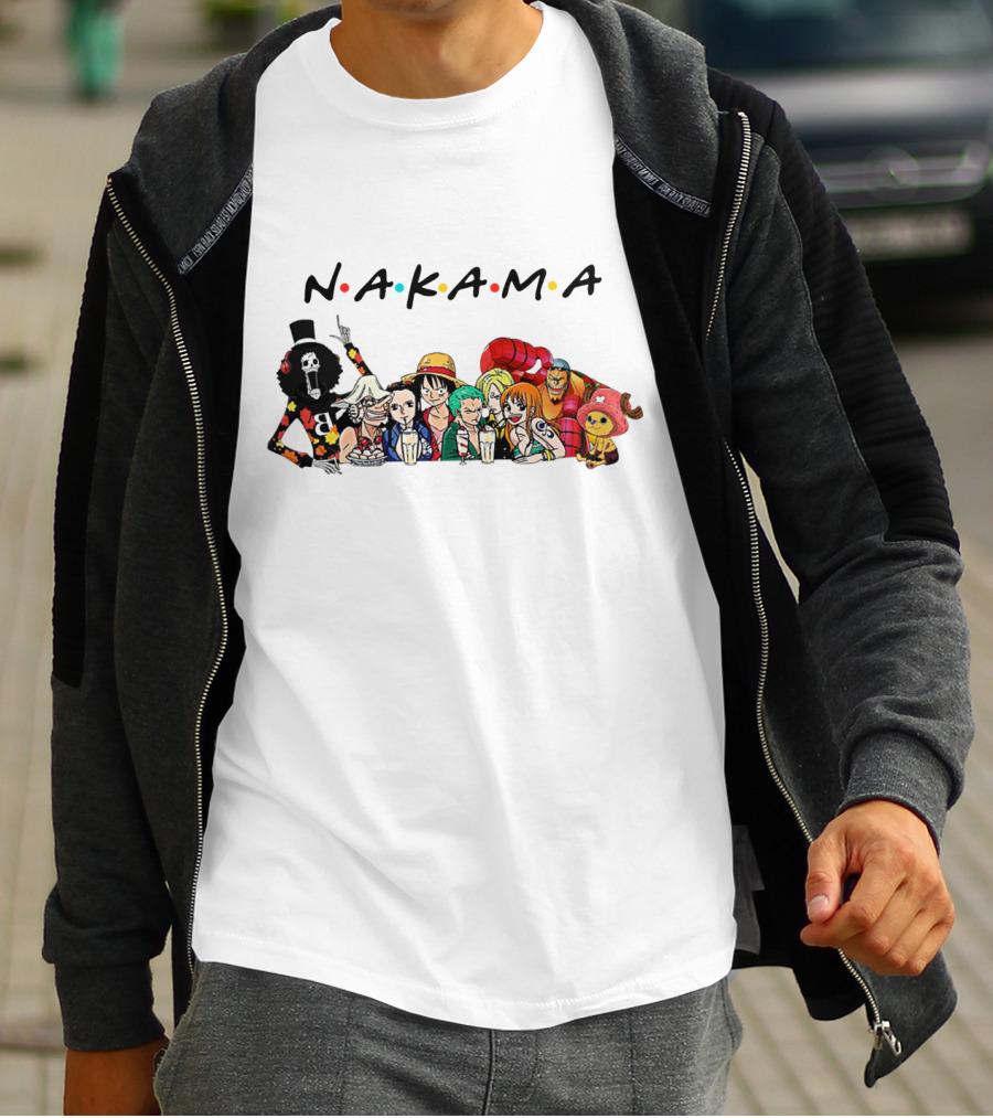 Nakama One Piece Friends Tv Show Parody Characters T-Shirt