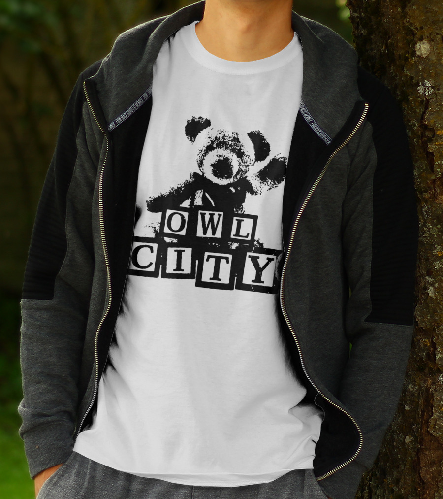 Owl City Teddy Bear Blocks T-Shirt