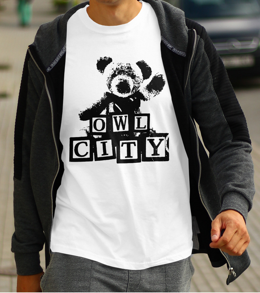 Owl City Teddy Bear Blocks T-Shirt