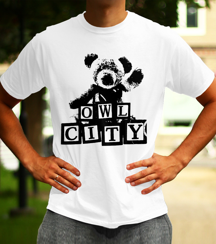 Owl City Teddy Bear Blocks T-Shirt