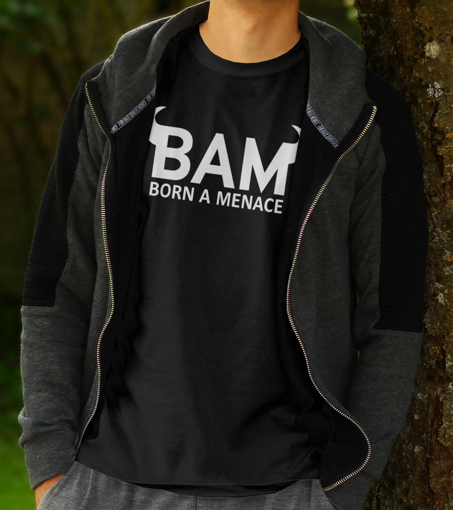 BAM Born A Menace Bull Horns T-Shirt