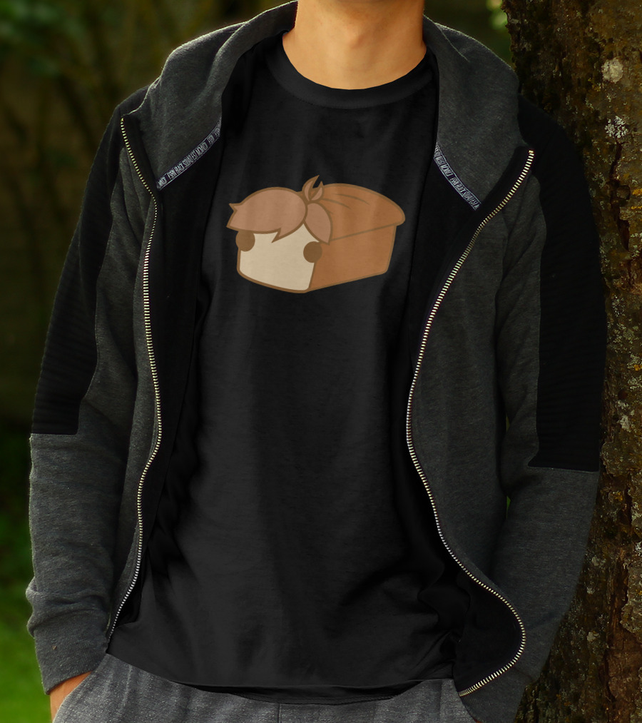 Loaf Bread With Hair Style Cartoon T-Shirt